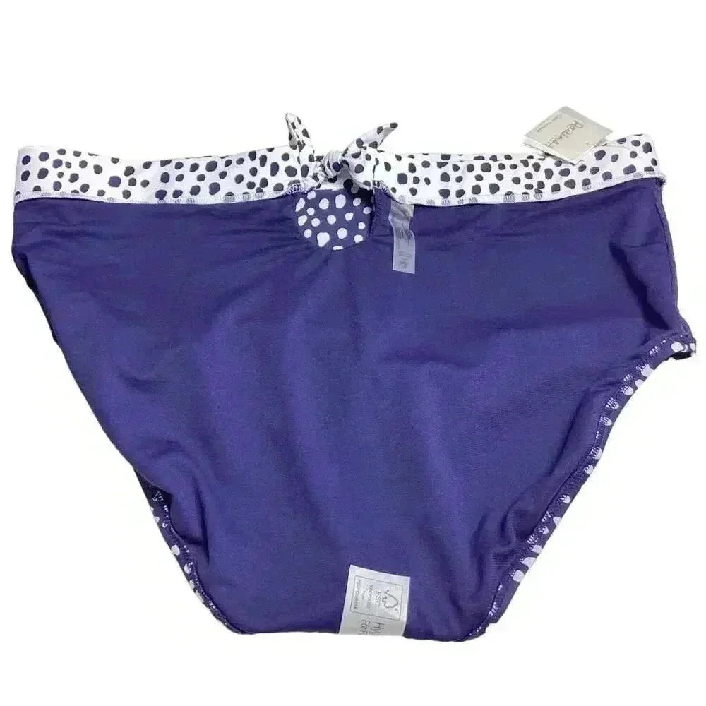 Raisins Curve Bikini Swimsuit Womens 24W Blue Polka Dot Beach Vacation Pool NEW - Picture 9 of 11